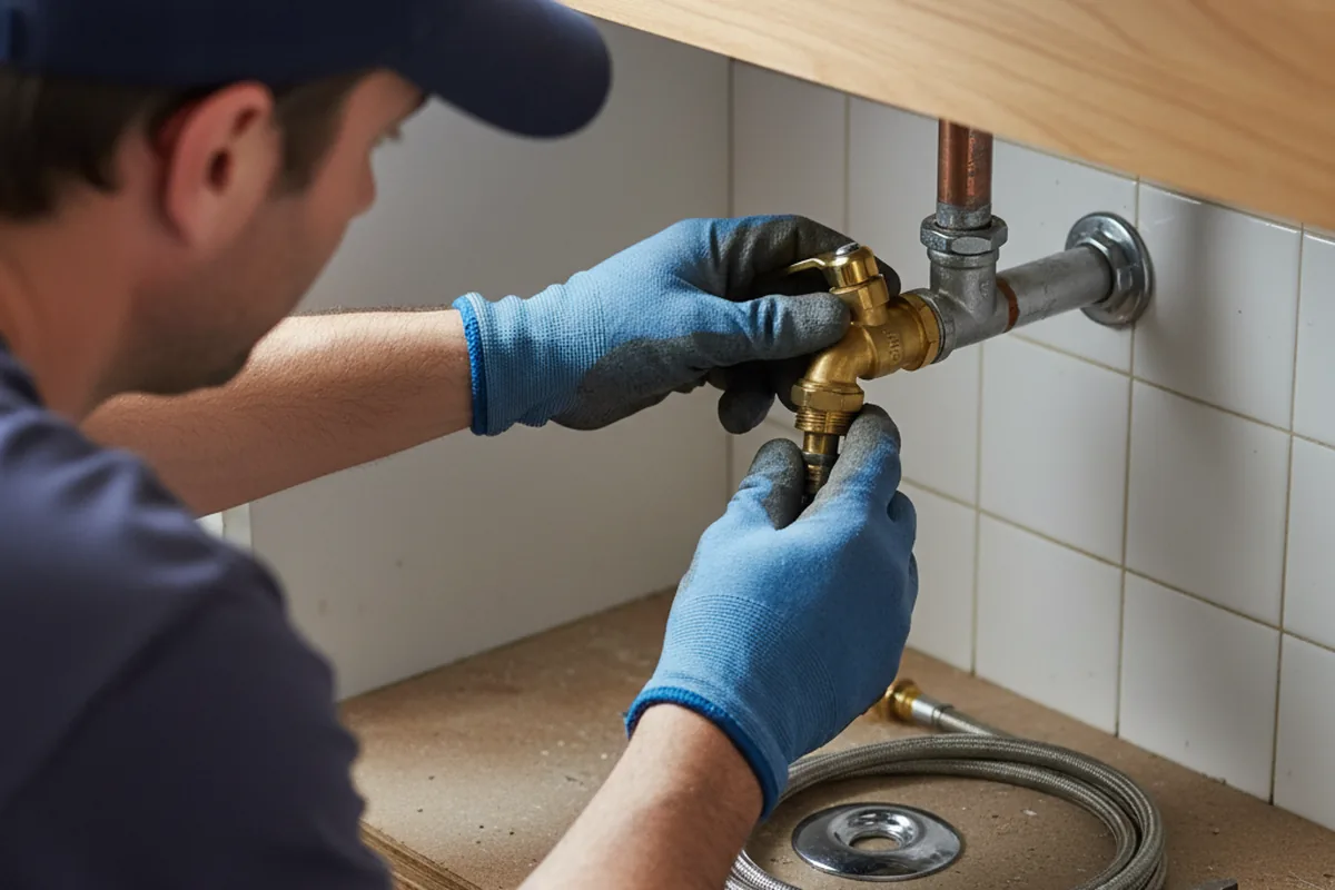 Shutoff valve and fitting work during Faucet and Fixture Repair in Kapaa